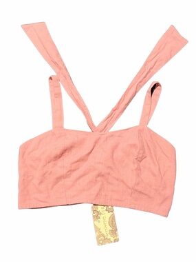 Bog Collective Linen Blend Crop Bralette Top